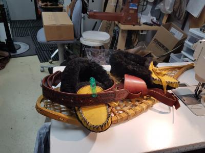 Sheep and deer skin Moccasins, Custom, Full Grain Leather, Hand tooled, Hand made in the Okanagan, Oliver, B.C., Canada.