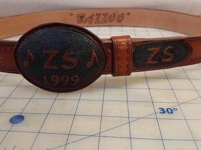 Leather Buckle & Belts, Custom, Full Grain Leather, Hand tooled, Hand made in the Okanagan, Oliver, B.C., Canada.