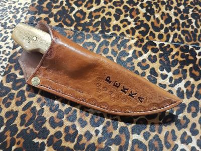 Knife Sheath Assorted, Custom, Full Grain Leather, Hand tooled, Hand made in the Okanagan, Oliver, B.C., Canada.