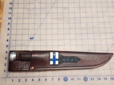 Knife Sheath Assorted, Custom, Full Grain Leather, Hand tooled, Hand made in the Okanagan, Oliver, B.C., Canada.