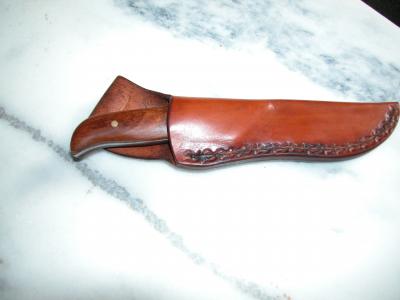 Knife Sheath Assorted, Custom, Full Grain Leather, Hand tooled, Hand made in the Okanagan, Oliver, B.C., Canada.