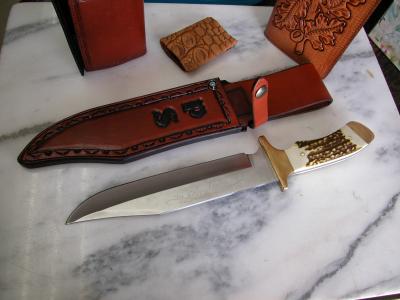 Knife Sheath Assorted, Custom, Full Grain Leather, Hand tooled, Hand made in the Okanagan, Oliver, B.C., Canada.