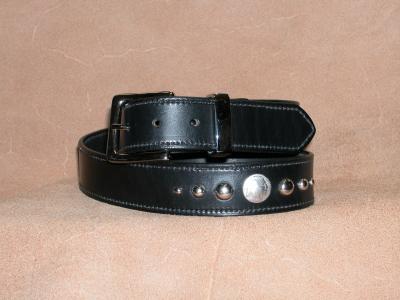 Belts with Conchos, Custom, Full Grain Leather, Hand tooled, Hand made in the Okanagan, Oliver, B.C., Canada.