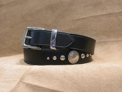 Belts with Conchos, Custom, Full Grain Leather, Hand tooled, Hand made in the Okanagan, Oliver, B.C., Canada.