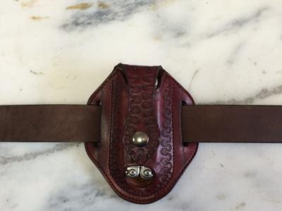 Knife Sheath For Multitool, Custom, Full Grain Leather, Hand tooled, Hand made in the Okanagan, Oliver, B.C., Canada.