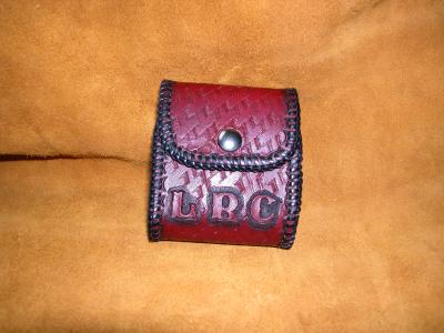 Cartridge Holder For Belt Or Strap, Custom, Full Grain Leather, Hand tooled, Hand Made in the Okanagan, Oliver, B.C., Canada.