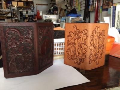 Wallets, Custom, Full Grain Leather, Hand tooled, Hand made in the Okanagan, Oliver, B.C., Canada.