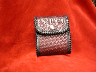 Cartridge Holder For Belt Or Strap, Custom, Full Grain Leather, Hand tooled, Hand Made in the Okanagan, Oliver, B.C., Canada.