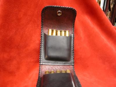 Cartridge Holder For Belt Or Strap, Custom, Full Grain Leather, Hand tooled, Hand Made in the Okanagan, Oliver, B.C., Canada.