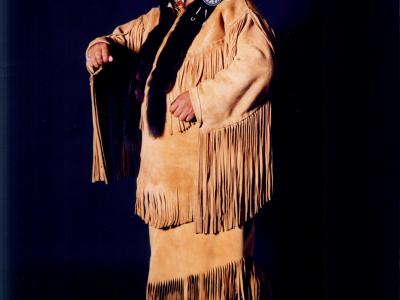 Aboriginal regalia Rainbow dancers Deer Skin dress