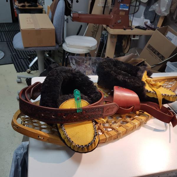 Sheep and deer skin Moccasins, Custom, Full Grain Leather, Hand tooled, Hand made in the Okanagan, Oliver, B.C., Canada.