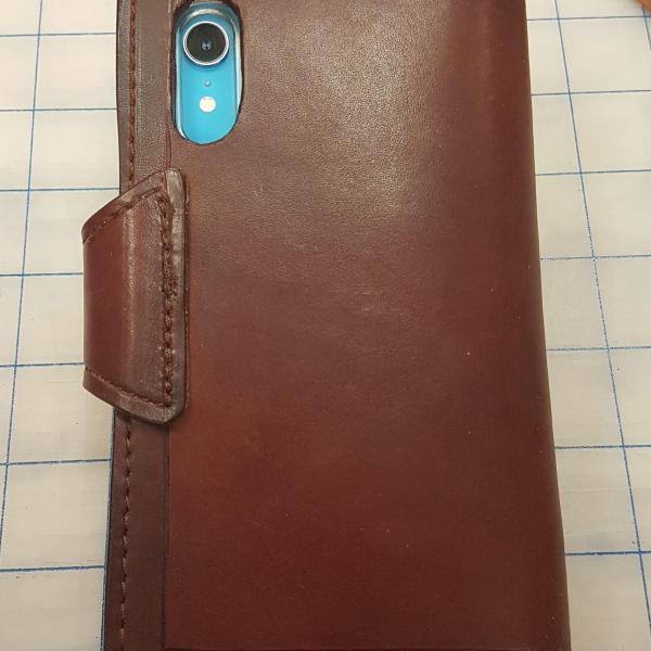 Cell Phone Holster, Custom, Full Grain Leather, Hand tooled, Hand Made in the Okanagan, Oliver, B.C., Canada.