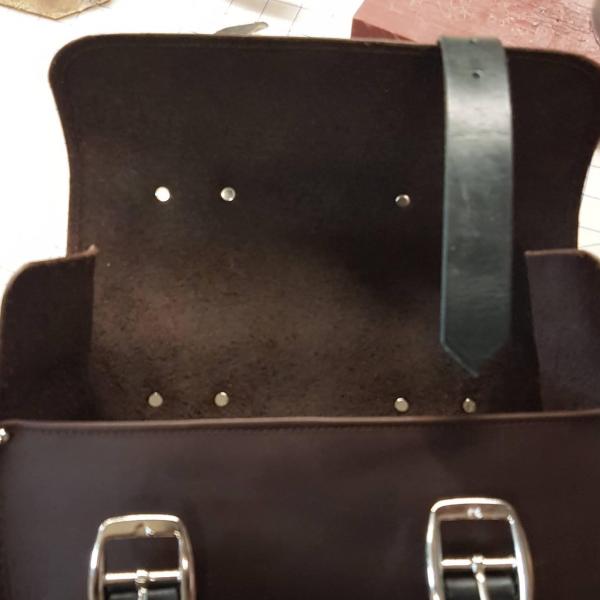 Biker Tool Bag, Custom, Full Grain Leather, Hand tooled, Hand made in the Okanagan, Oliver, B.C., Canada.