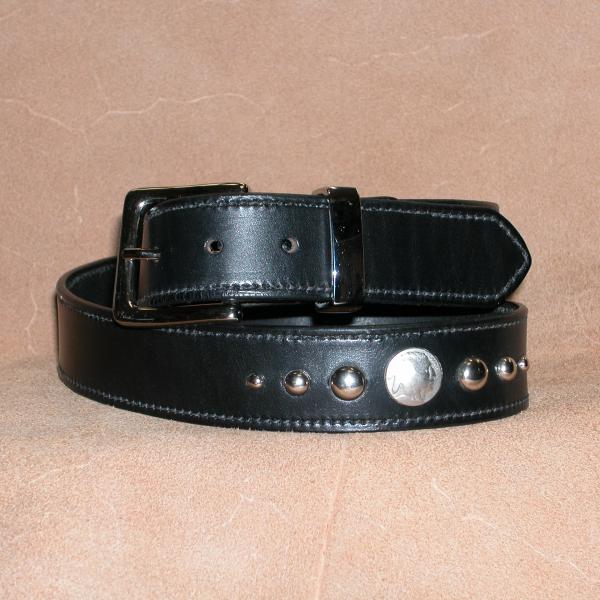 Belts with Conchos, Custom, Full Grain Leather, Hand tooled, Hand made in the Okanagan, Oliver, B.C., Canada.