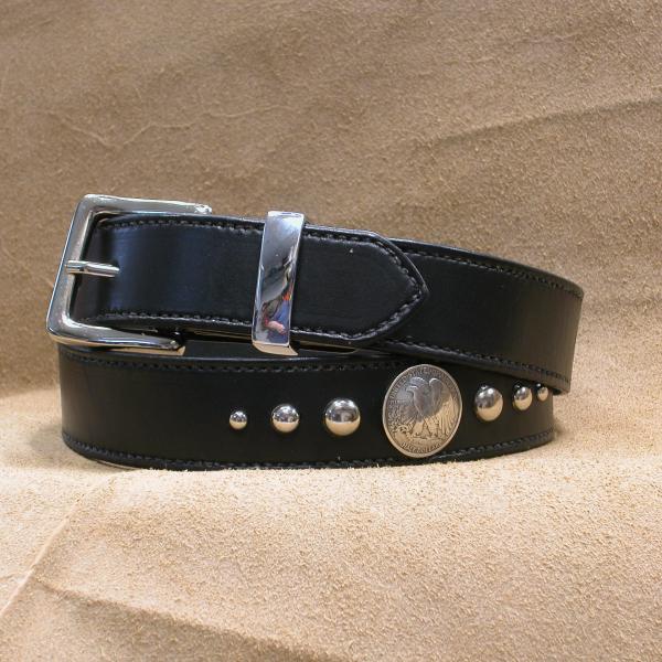 Belts with Conchos, Custom, Full Grain Leather, Hand tooled, Hand made in the Okanagan, Oliver, B.C., Canada.