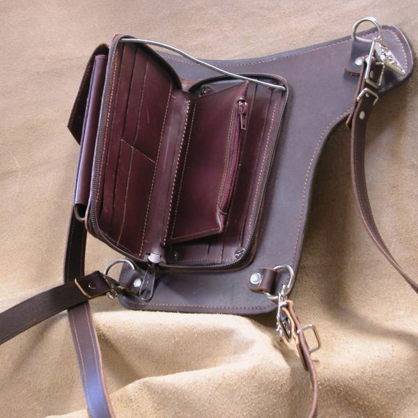 Purse Custom, Full Grain Leather, Hand tooled, Hand Made in the Okanagan, Oliver, B.C., Canada.