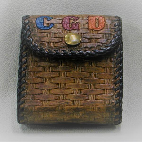 Cartridge Holder For Belt Or Strap, Custom, Full Grain Leather, Hand tooled, Hand Made in the Okanagan, Oliver, B.C., Canada.