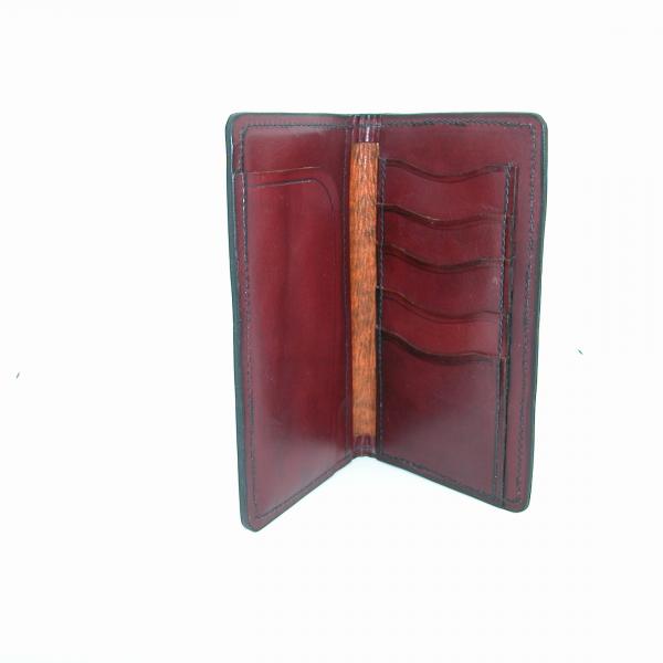 Wallets Roper & Checkbook Style, Custom, Full Grain Leather, Hand tooled, Hand made in the Okanagan, Oliver, B.C., Canada.