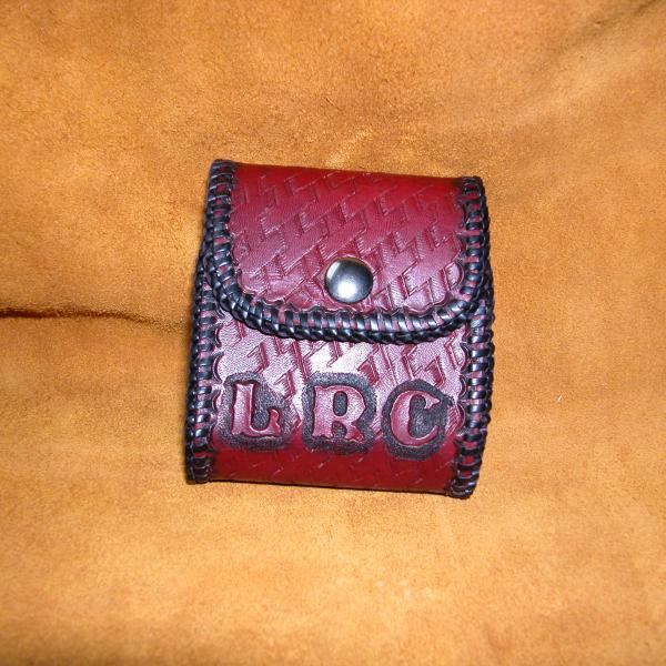 Cartridge Holder For Belt Or Strap, Custom, Full Grain Leather, Hand tooled, Hand Made in the Okanagan, Oliver, B.C., Canada.