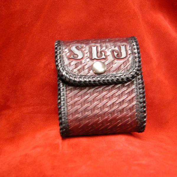 Cartridge Holder For Belt Or Strap, Custom, Full Grain Leather, Hand tooled, Hand Made in the Okanagan, Oliver, B.C., Canada.